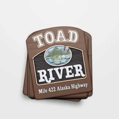 Toad River Sign Sticker